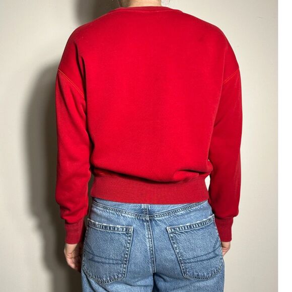 Anthropologie FRNCH Red "FEMME" Graphic Crewneck Sweatshirt Size S - Picture 3 of 5
